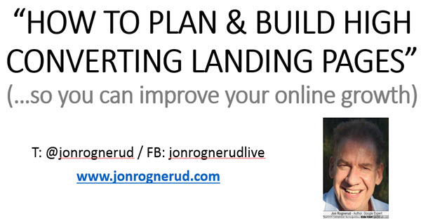 How To Create High Conversion Landing Pages