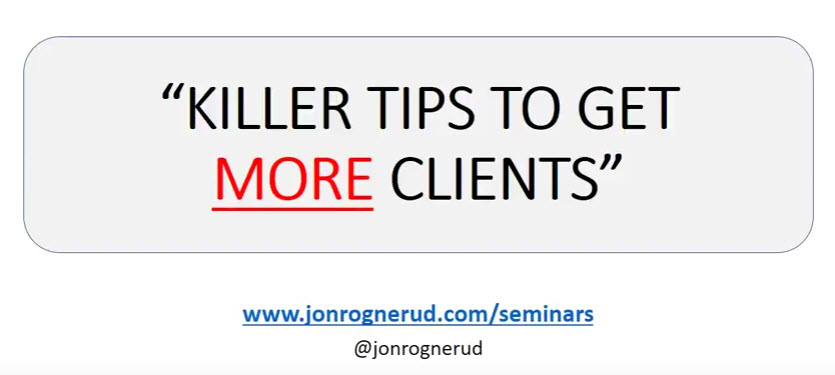 killer tips for getting more clients